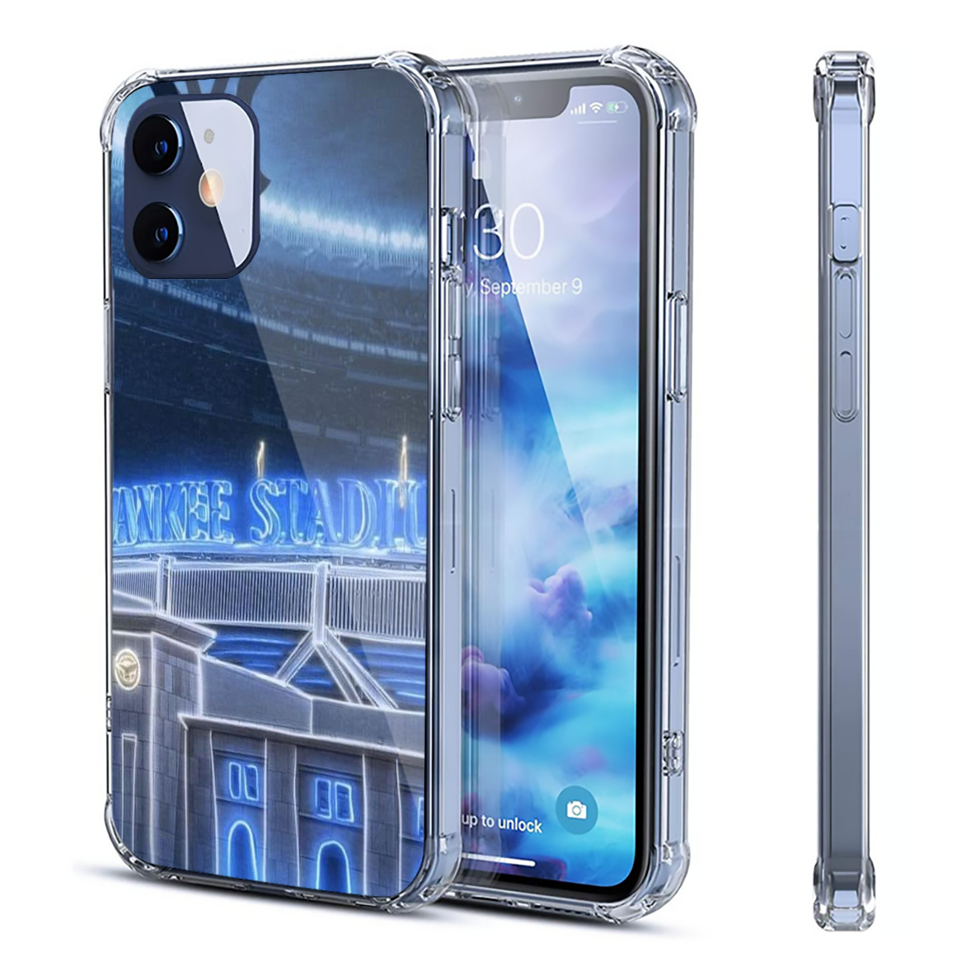 New York Yankees 328 Clear IPhone 12 Case – Soft TPU With UV Print – Enhanced Drop Protection, Precise Fit, Anti-Fingerprint, Customizable Design, Scratch-Resistant, Yellow-Resistant